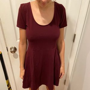 Burgundy dress